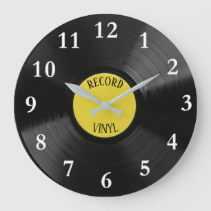 Horloge murale ronde de disque vinyle