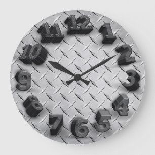 horloge murale ronde de plat à trois dimensions de