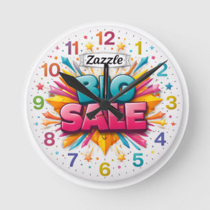 Horloge murale, ronde en acrylique de 8"