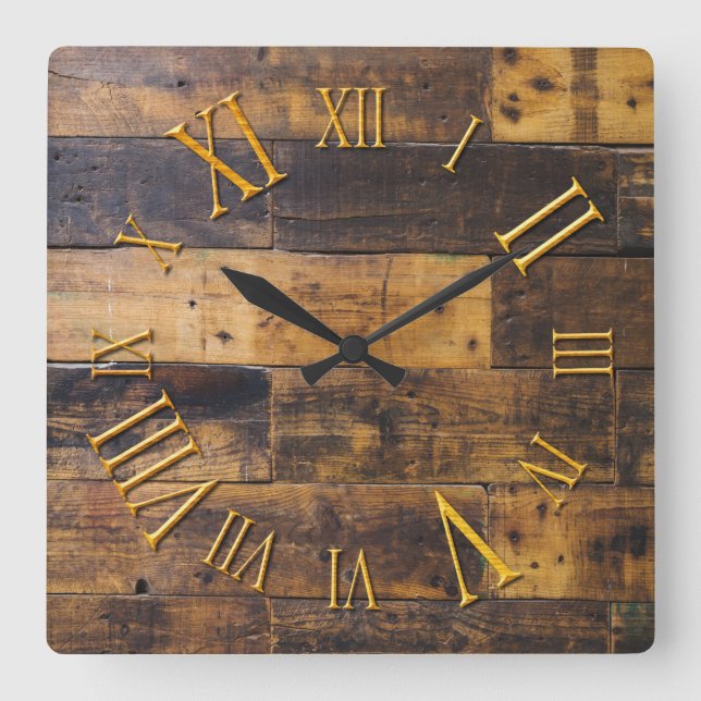 Horloge murale ronde en bois antique de chiffre (Recto)