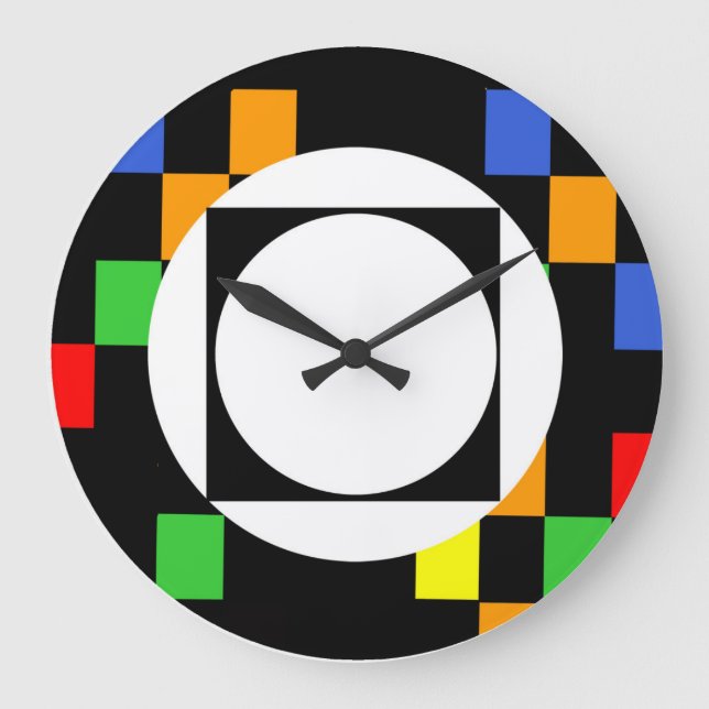 Horloge murale ronde (grande) cible moderne (Recto)