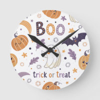 Horloge murale ronde Halloween