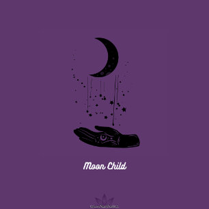 Horloge murale ronde Moon Child