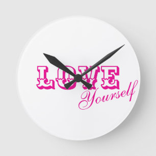 Horloge Murale Ronde Texte Motivationnel Amour de 