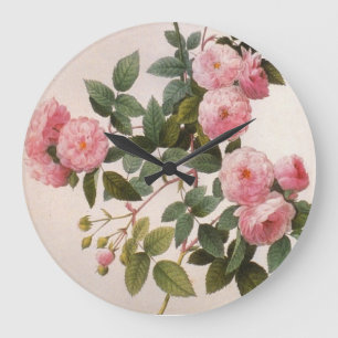 Horloge murale rose de roses de pivoine de Redoute