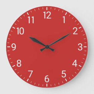 Horloge murale rouge