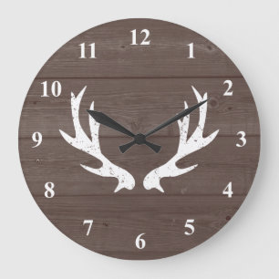 Horloge murale rustique vintage en bois