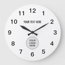 Horloge murale simple moderne Ajoutez votre logo