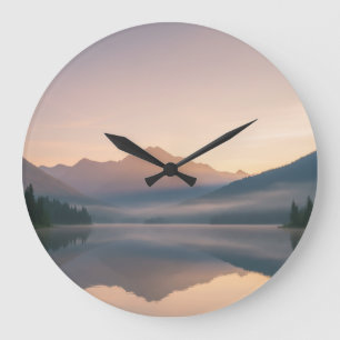 Horloge murale Sunrise Mountain - Design naturel c