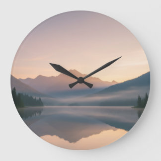 Horloge murale Sunrise Mountain - Design naturel c