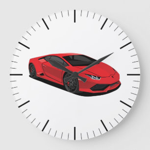 Horloge murale supercar rouge