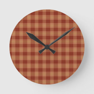 Horloge murale Tan Tartan