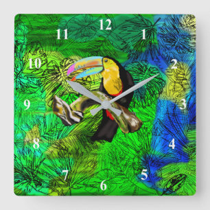 Horloge murale Toucan Oiseau Toco