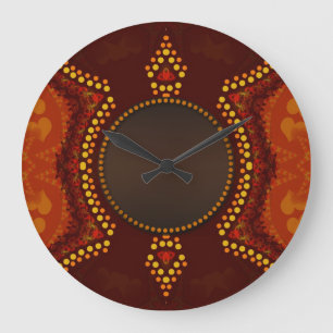 Horloge murale tribale d'amour de la terre