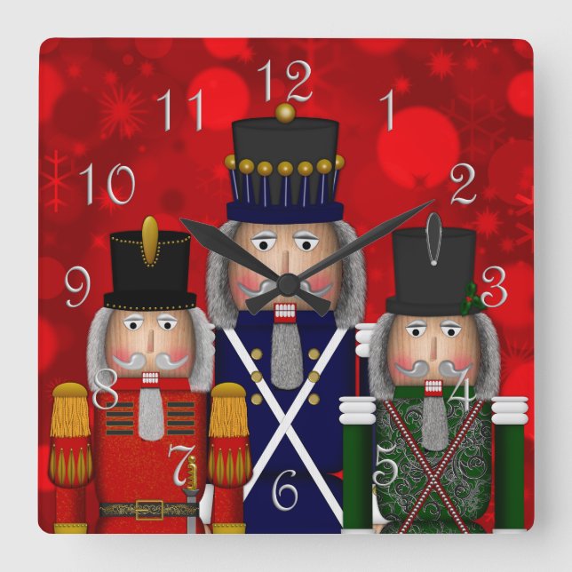 Horloge murale trio-Carré de Noël (Recto)