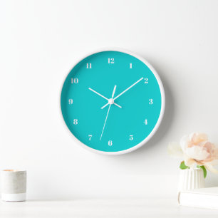Horloge murale Turquoise - Choisir les couleurs et