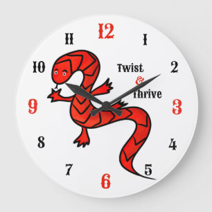 Horloge murale Twist & Thrive Red Lizard
