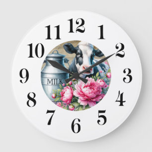 Horloge murale vache
