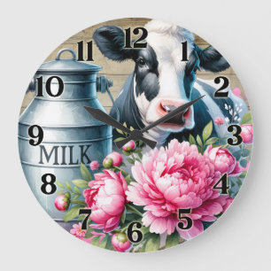 Horloge murale vache
