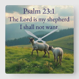 Horloge murale verset biblique Psaume 23:1