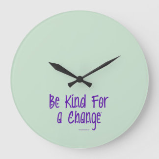 Horloge murale vert sauge Be Kind For Change™