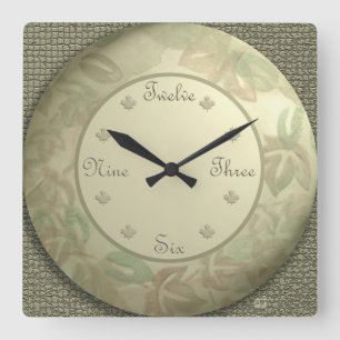 Horloge murale verte