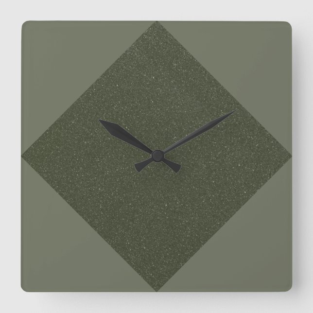 Horloge murale verte Mois géométrique (Recto)