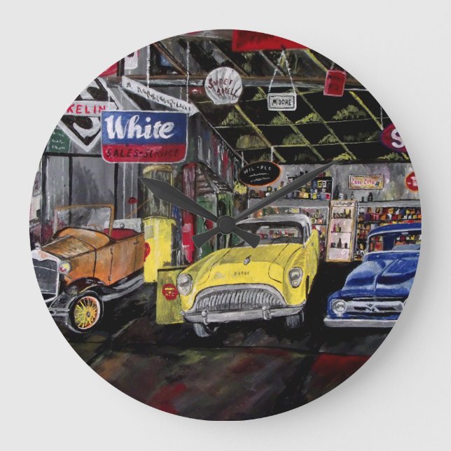 Horloge murale vieille voiture classique (Recto)