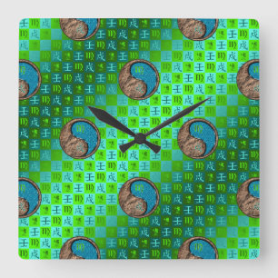 Horloge murale Vierge & Chien d'Eau