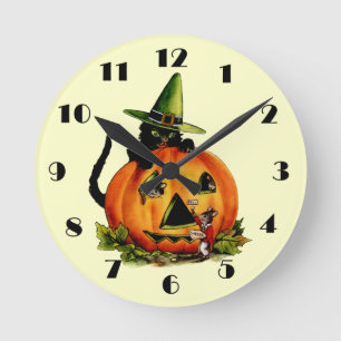 Horloge murale vintage de chevalet noir