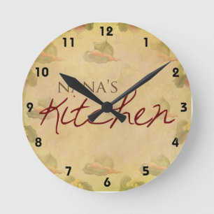 Horloge murale vintage de la cuisine de Nana de