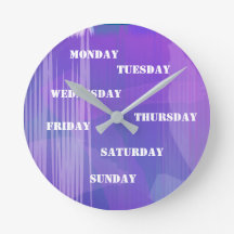 Horloge murale violette Beat Music