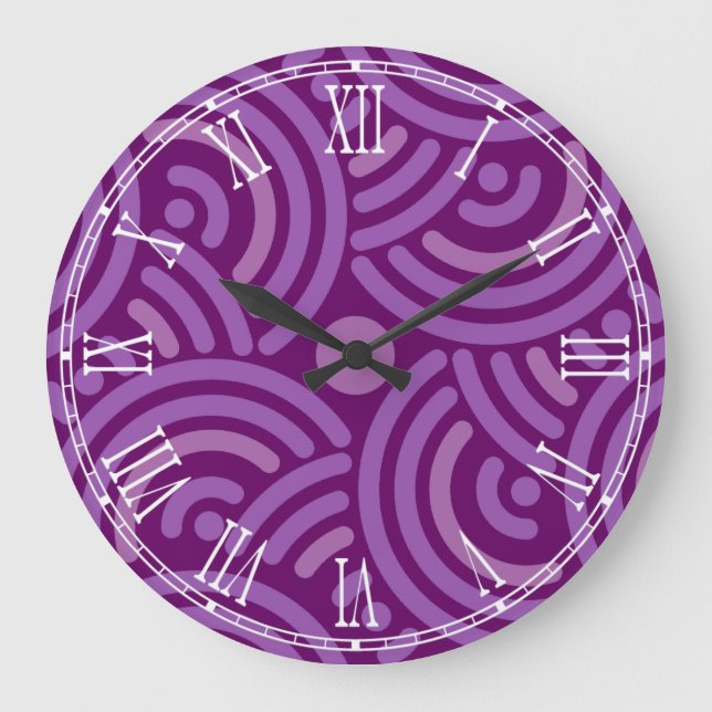 Horloge murale violette des liaisons circulaires (Recto)