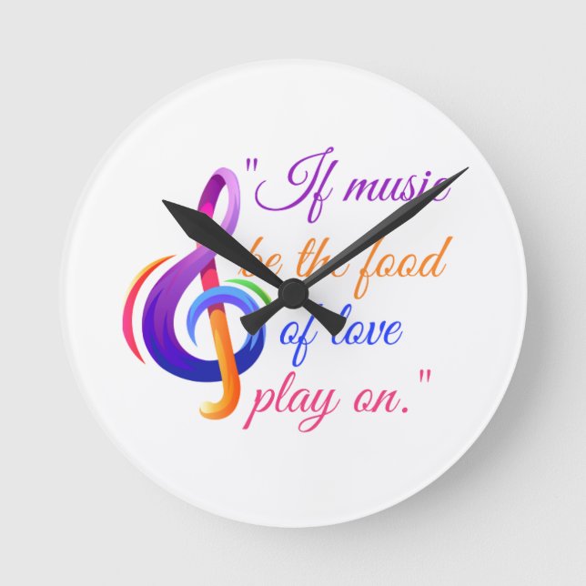 Horloge musicale avec citation musicale. (Recto)