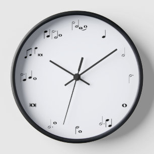 Horloge musicale Noir et blanc