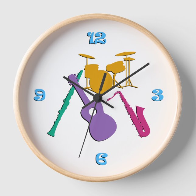 Horloge Musique rétro (Recto)