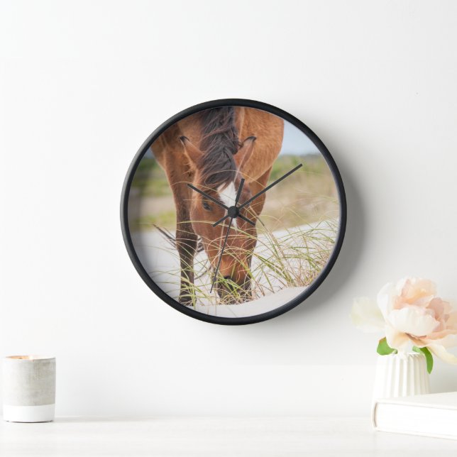 Horloge Mustangs sauvages ou chevaux banquiers (Maison)