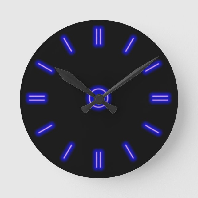 Horloge néon bleu (Recto)