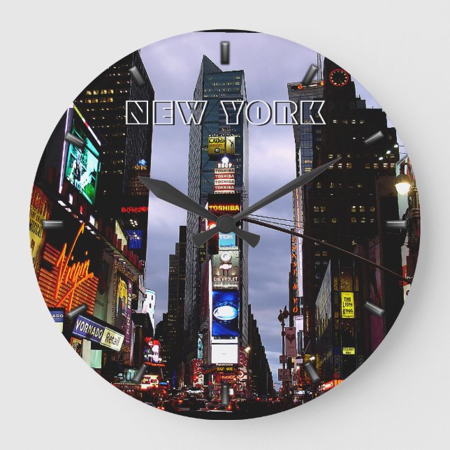 Horloge New York Carré NY Horloge murale (Recto)
