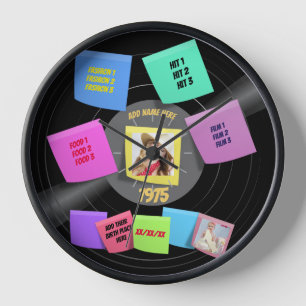 Horloge N'IMPORTE QUELLE Année Née 60s les années 70 Vinyl