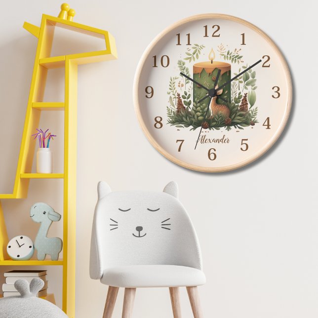 Horloge Noël personnalisé Whimsical Baby 1er Christma (Créateur téléchargé)
