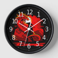 Noir Samurai Dragon Rouge Style japonais |