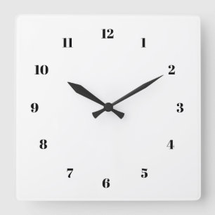 Horloge noire et blanche avec votre propre design