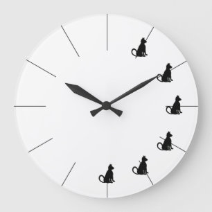 Horloge noire et blanche mignonne CricketDiane de