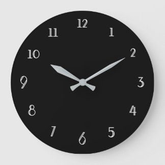 Horloge noire simple avec des nombres