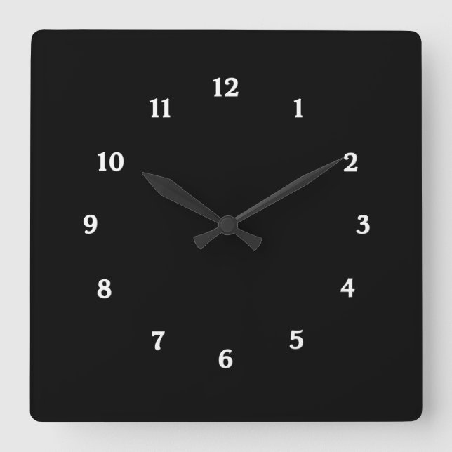 Horloge noire simple et élégante avec chiffres bla (Recto)