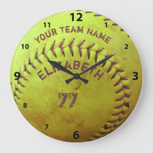 Horloge nommée sale de boule de nombre d'équipe 