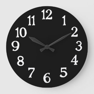 Horloge normale simple en noir et blanc