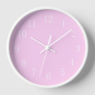 Horloge Nourriture pour bébé rose avec mur de finition bla