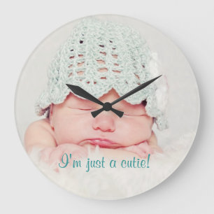Horloge nouveau-née mignonne de coutume de bébé
